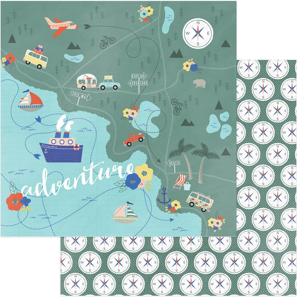 Photo Play Let's Go! Double-Sided Cardstock 12"X12", Are We There Yet