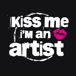 Attitude Artist Apron Black, Kiss Me, I'm an Artist