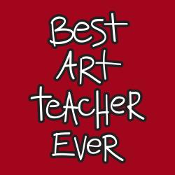 Attitude Artist Apron Red, Best Art Teacher Ever
