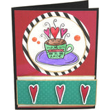 Sizzix Framelits Die & Stamp Set By Crafty Chica 3/Pkg, Mi Cafecito Mi Amor