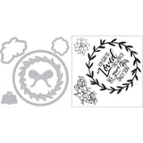 Sizzix Framelits Die & Stamp Set By Katelyn Lizardi 6/Pkg, Wreath Ornament