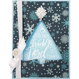 Sizzix Framelits Die & Stamp Set By Katelyn Lizardi 8/Pkg, Christmas Tree, Joy To The World