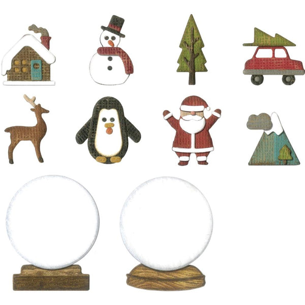 Sizzix Thinlits Dies By Tim Holtz 11/Pkg, Tiny Snowglobes