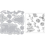 Sizzix Framelits Die & Stamp Set By Courtney Chilson 13/Pkg, Christmas Doodles