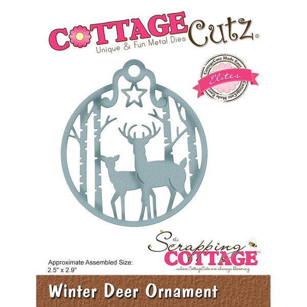 CottageCutz Elites Die, Winter Deer Ornament 2.5"X2.9"