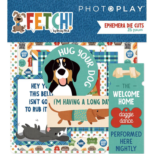 Photo Play, Fetch Ephemera Cardstock Die-Cuts 26/Pkg