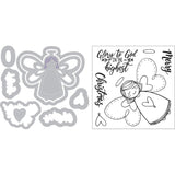 Sizzix Framelits Die & Stamp Set By Katelyn Lizardi 8/Pkg, Angel, Glory In The Highest