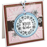 Sizzix Framelits Die & Stamp Set By Jen Long 6/Pkg, Snowflake Wreath