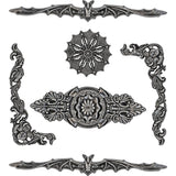 Tim Holtz Idea-Ology Metal Vignette Accents 6/Pkg,  Halloween (Retired)