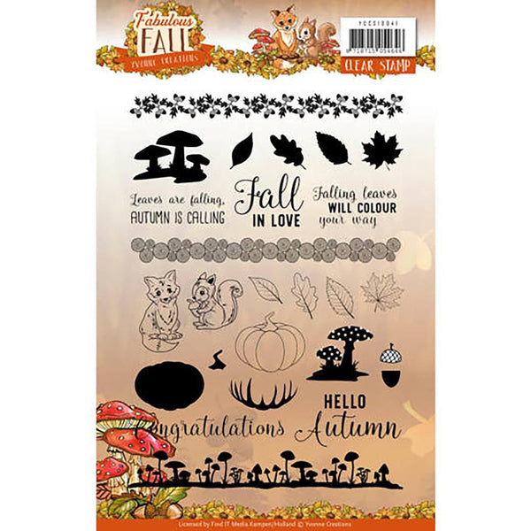 Find It Trading Yvonne Creations Clear Stamps, Fabulous Fall