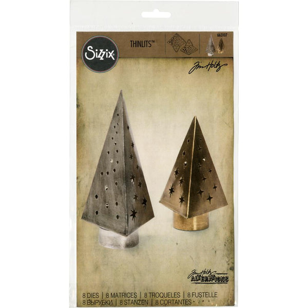 Sizzix Thinlits Dies By Tim Holtz 8/Pkg, Tree Light