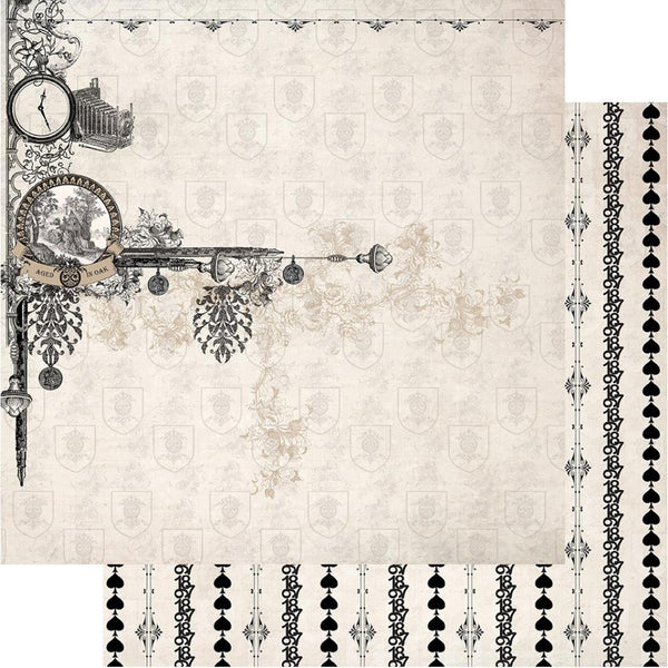 Couture Creations, Gentleman's Emporium Double-Sided Paper 12"X12", #2