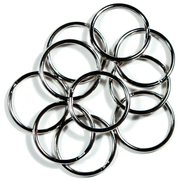 Split Key Rings 1.25" 10/Pkg, Nickel