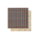 Authentique, Mister One, Double-Sided Cardstock 12"X12", #1 Grey & Red Plaid