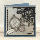 Couture Creations Gentlemans Emporium Chipboard 2/Pkg, Ticking Corner