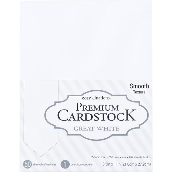 Core'dinations Value Pack Smooth Cardstock 8.5"X11", 50/Pkg, 65#