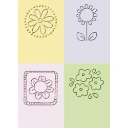 Cuttlebug, 2"X2.75" Embossing Folder Set, Flowers