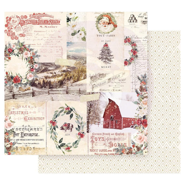 Prima Marketing, Christmas In The Country, Double-Sided Cardstock 12"X12", Christmas Joy