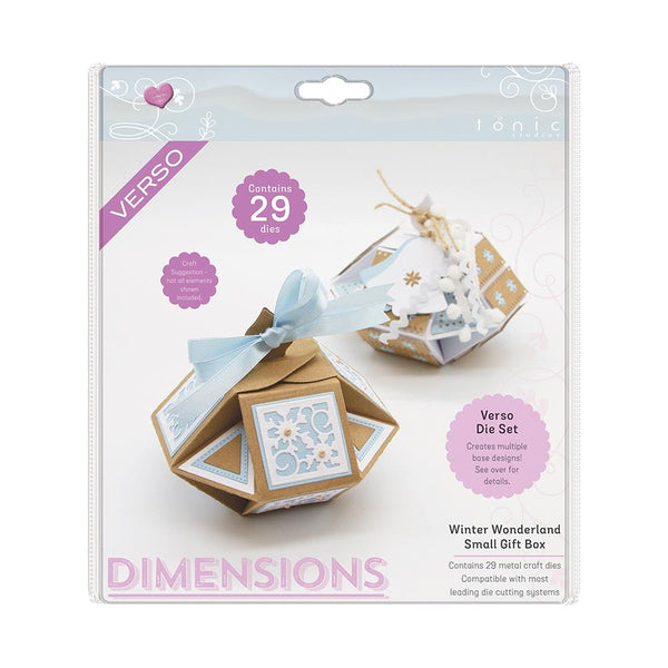 Tonic Studios Verso Dimensions Dies 29/Pkg, Winter Wonderland Small Gift Box Set