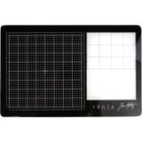 Tim Holtz, Travel Glass Media Mat, 10.25"X15.5", Black with Protective Carry Sleeve (for Right-Handed) (2633EUS)