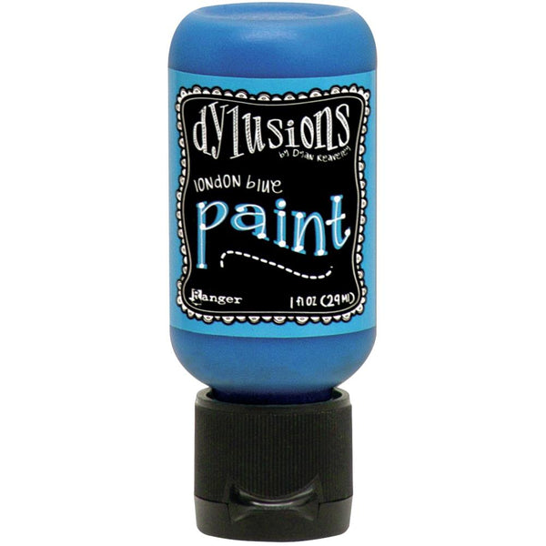 Dylusions Acrylic Paint 1oz, Flip Cap Bottle, London Blue