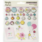 Simple Stories, Magical Birthday Decorative Brads 30/Pkg