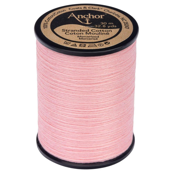 Anchor 6-Strand Embroidery Floss Spool 32.8yd, Carnation Ultra Light