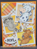 Riley & Company, Rubber Stamps, Giggling Raccoon