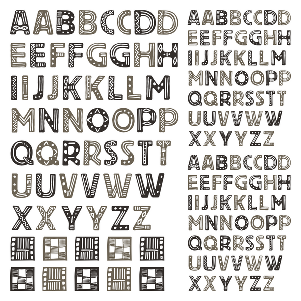 African Safari, 12"x12" Cardstock, Alphabet Plain
