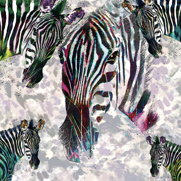 African Safari, 12"x12" Cardstock, Neon Zebra