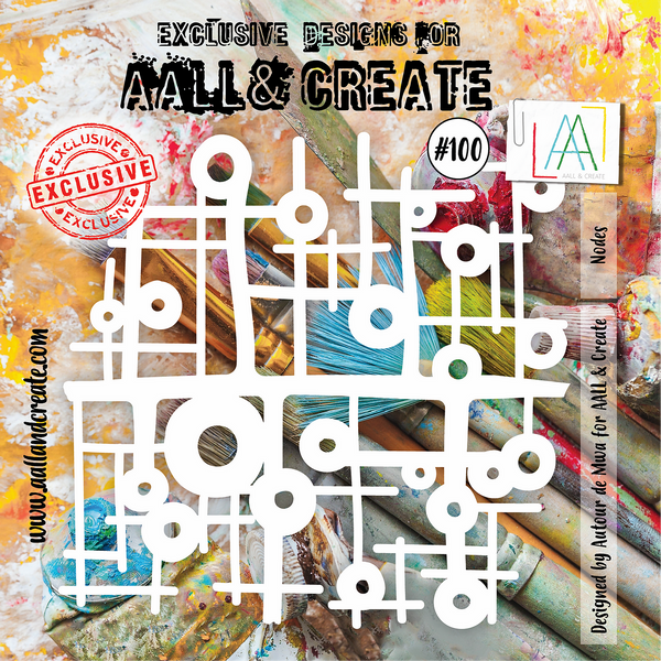 AALL & Create, 6"x6" Stencil, #100, Nodes