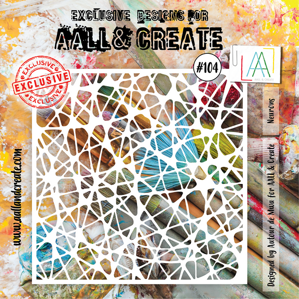 AALL & Create, 6"x6" Stencil, #104, Neurons
