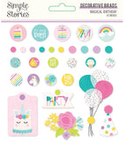 Simple Stories, Magical Birthday Decorative Brads 30/Pkg