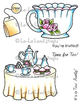 LALAND: Tea Time Set, Cling Stamps - Scrapbooking Fairies