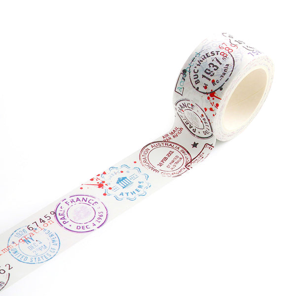 AALL & Create, Washi Tape, #14 Passport Stamps (1" Wide)