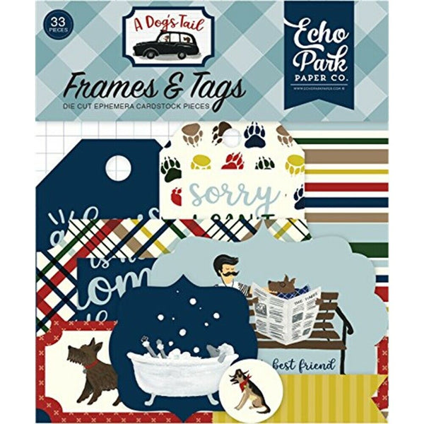 Echo Park Cardstock Frames & Tags, 33/Pkg Icons, A Dog's Tail