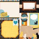 BoBunny,  Happy Tails Double-Sided Cardstock 12"X12", Bow Wow