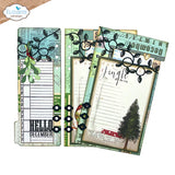 Elizabeth Craft Designs, Planner Essentials Dies 53, Half Tab Page with Christmas Lights