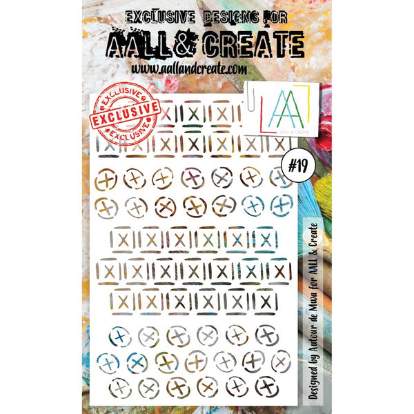 AALL & Create, A6 Stencil, #19, XOs