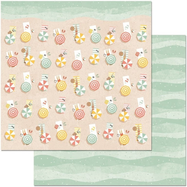 BoBunny, Weekend Adventures, Double-Sided Cardstock 12"X12", Beachy