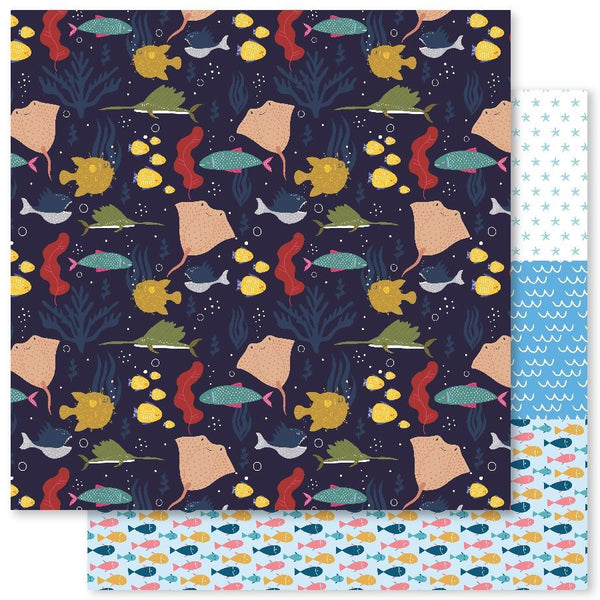 Paper Rose, 12"X12" Double-Sided Patterned Paper, Underwater Adventure A