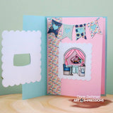 Art Impressions, Mini TryFolds Clear Stamp & Die Set, Happy Camper