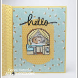 Art Impressions, Mini TryFolds Clear Stamp & Die Set, Happy Camper