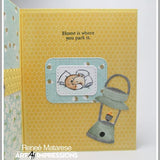 Art Impressions, Mini TryFolds Clear Stamp & Die Set, Happy Camper