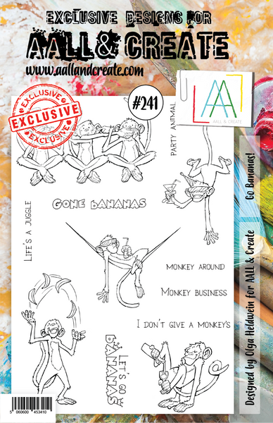 AALL & Create, Die #19 and Matching Stamps Set #241, Go Bananas!
