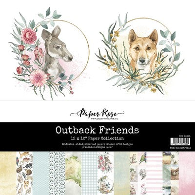 Paper Rose, Double-Sided Patterened Paper Collection, 12"x12", Outback Friends