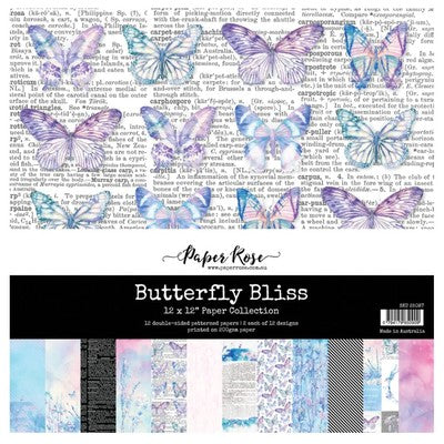Paper Rose, 12"X12" Paper Collection, Butterfly Bliss