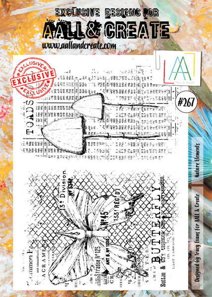 AALL & Create, Nature Elements, A4 Clear Stamp Set, #267