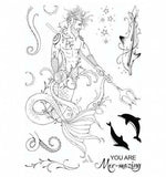 Pink Ink Designs, A5 Clear Stamps Set, Neptune