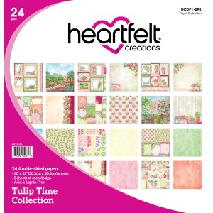 Heartfelt Creations, Double-Sided Paper Pad 12"X12" 24/Pkg, Tulip time Collection